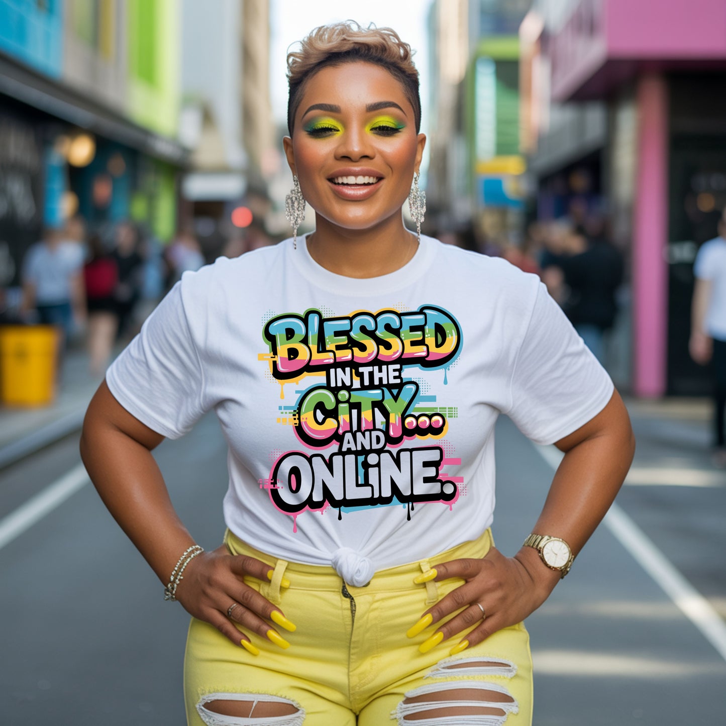 Blessed in the City and Online – Faith-Based Digital T-Shirt Design