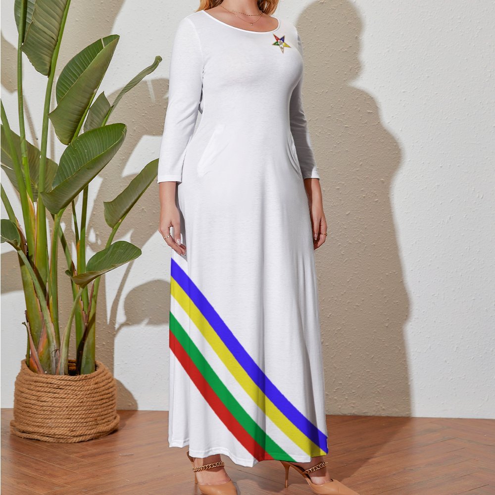 OES | EASTERN STAR Plus Size  Long Sleeve Dress 5