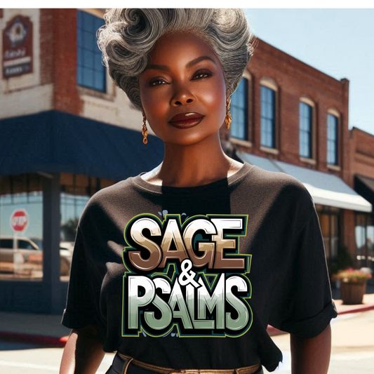 Sage & Psalms Graphic Tee | Elegant Faith-Based Apparel with Spiritual Depth