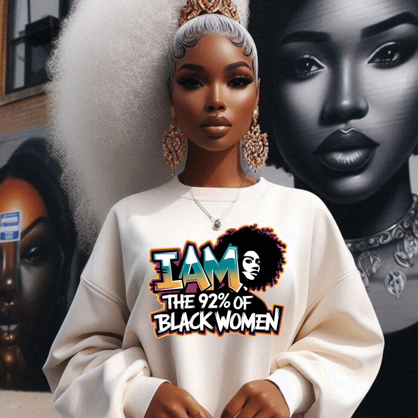 I AM the 92% Empowering Black Women Sweatshirt