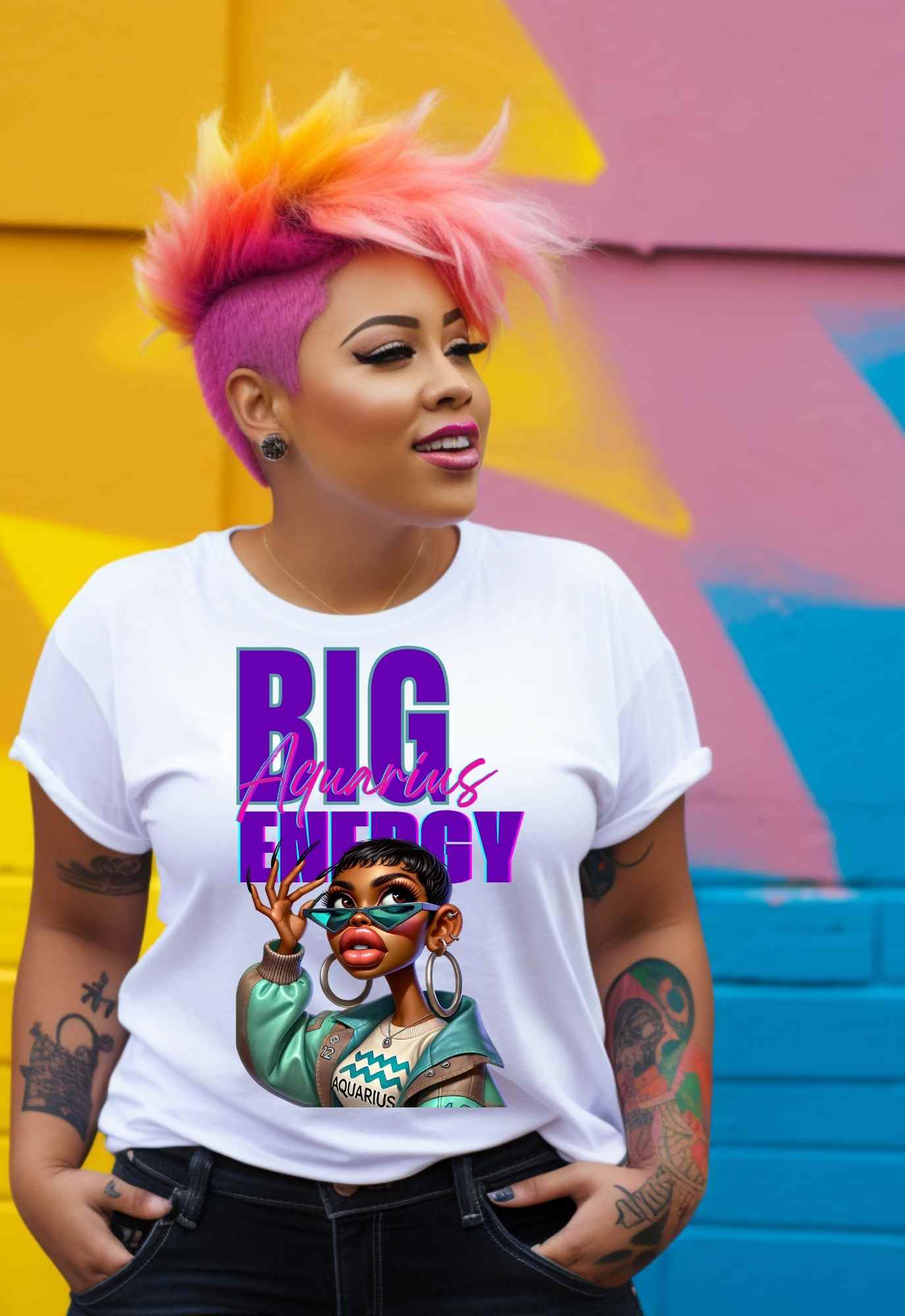 BIG Zodiac Energy Pack PNG| 12 Black Girl Magic Zodiac Designs | Melanin Zodiac Sublimation | Astrology PNGs for T-Shirts, Tumblers
