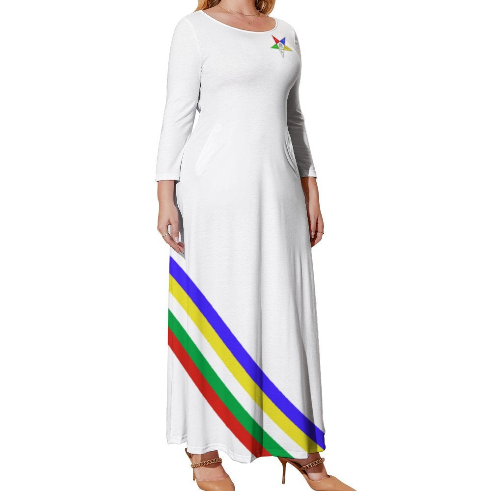 OES | EASTERN STAR Plus Size Long Sleeve Dress 1