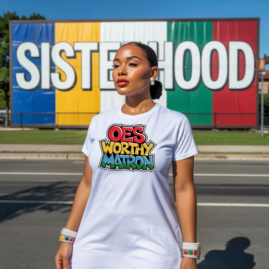 OES Past Worthy Matron Digital Download – Afrocentric Typography Design for Shirts, Journals, and Projects