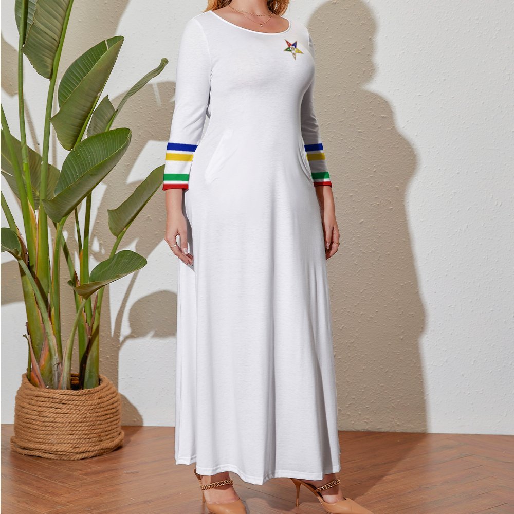 OES | EASTERN STAR Plus Size Long Sleeve Dress 3